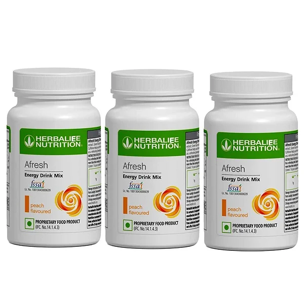 Peach3 Herbalife Peach Afresh Energy Drink Mix 50 gms 3 Pcs – Herbalife Products - Image 1